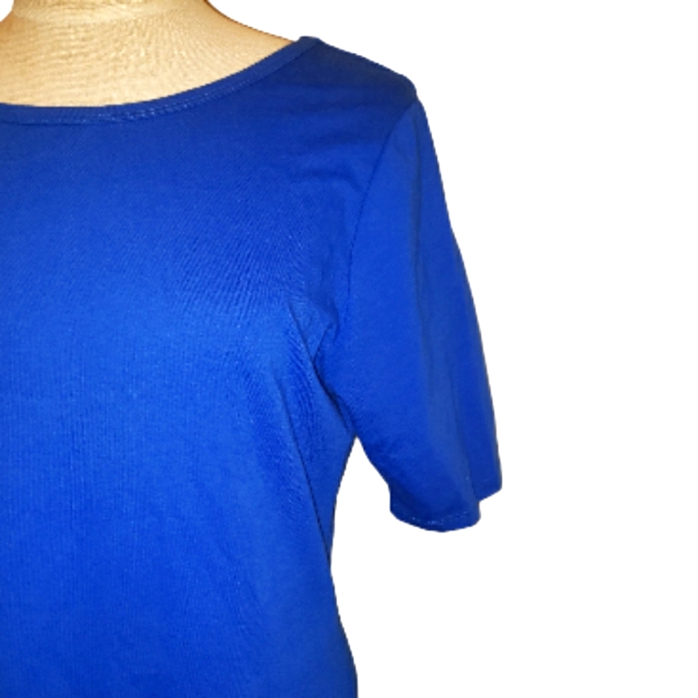LuLaRoe Knee-Length Mid-Length Sleeves Cobalt Blue T-Shirt Dress XL (12-16) - Picture 12 of 16